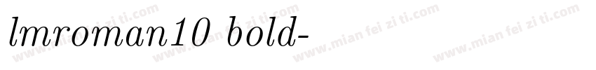 lmroman10 bold字体转换